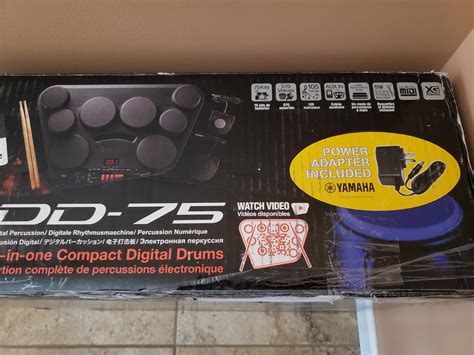 Yamaha DD75 Portable Digital Drums Package with 2 Pedals, Drumsticks ...