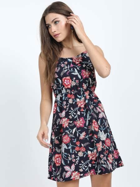 Tokyo Talkies Women Ribbed Dark Blue Dress - Price History