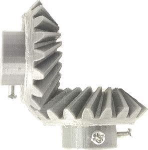 INVENTO 1 Pair 3D Printed Plastic Helical Bevel Gear 20 Teeth, 53mm dia ...