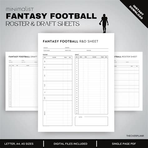 Fantasy Football Draft Board Free Printable | FREE Printable
