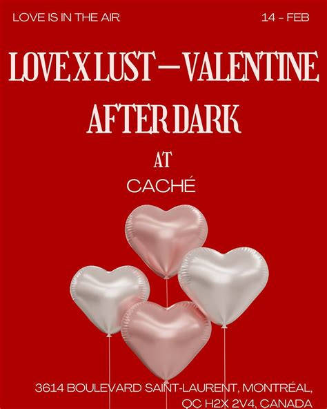 . LOVE x LUST – VALENTINE AFTER DARK, 3614 Boul. Saint-Laurent ...