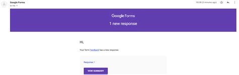 Image result for Google Form Email Collection Notification Template