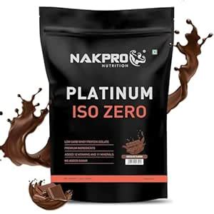 NAKPRO PLATINUM ISO ZERO 100% Whey Protein Isolate|Low Carbs|Added ...