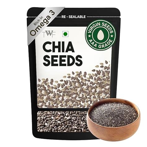 TWF Chia Seeds | 1Kg | AAA Grade Seeds for Eating | Natural Hydrator ...