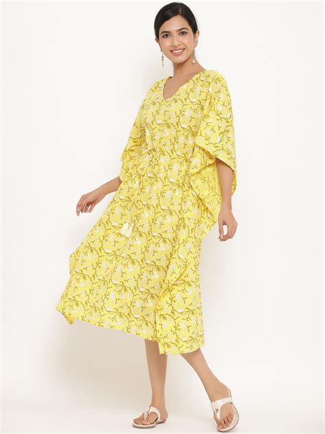 Printed Pure Cotton Midi Kaftan
