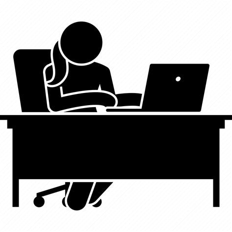 Icon of a Lady Using Computer 的图像结果