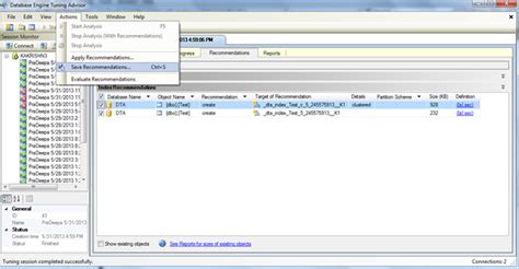SQL Server Tuning Advisor 的图像结果