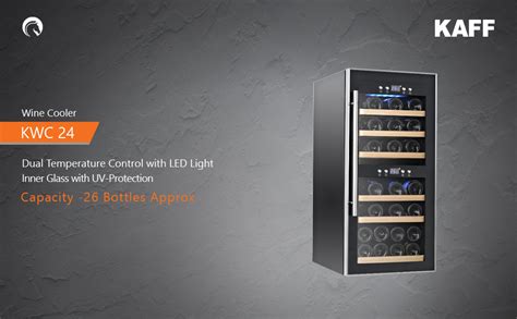 Kaff 80 L Single Door Desktop Fridge (KWC 24 Wine Cooler, Black ...