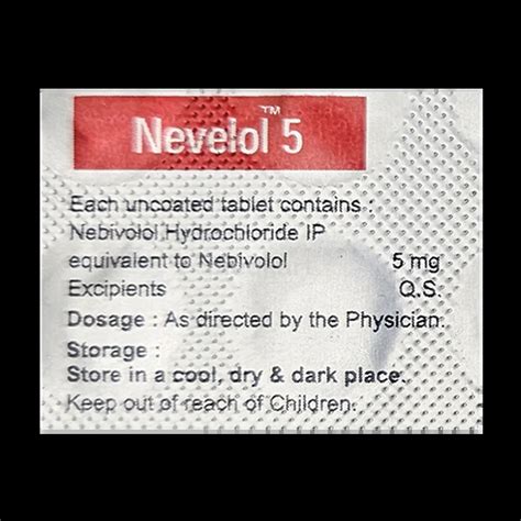 Nevelol 5mg Tablet – Dosage, Composition & Price | Medkart