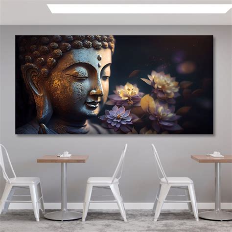 SAF Unframed Rolled Art Print|Lord Buddha Canvas Wall Art Print for ...