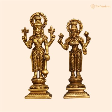 Brass Idols of Lord Vishnu and Goddess Lakshmi – The Brasstown
