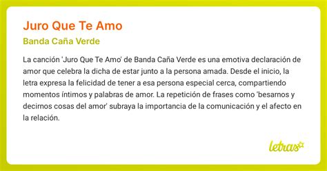 Significado de la canción JURO QUE TE AMO (Banda Caña Verde) - LETRAS.COM