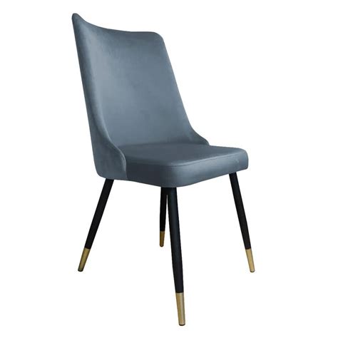Krzesło CYPRIAN 2 BL VELVET GOLD szare | home&you