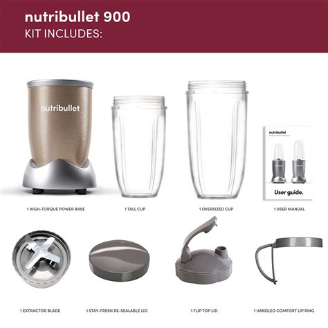 Buy NutriBullet NBLP9 900W Blender Champagne Multi-Function Cold ...