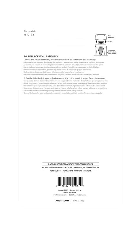 Andis Profoil Shaver Replacement Foil #17285 - Barber Depot - Barber Supply