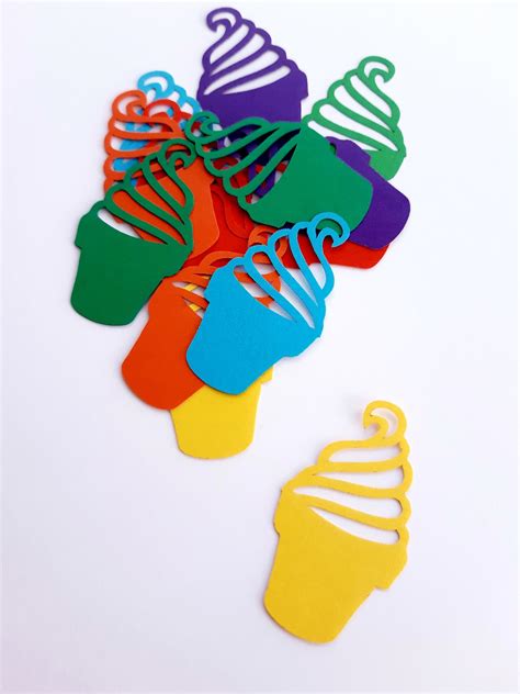 Buy Ice Cream Cone Die Cut Outs ( Party Decoration, Confetti, Baby ...