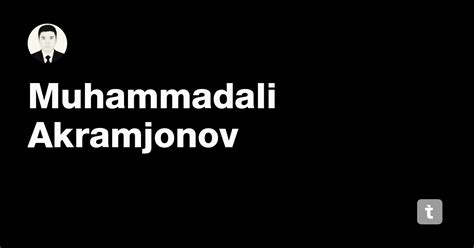 Muhammadali Akramjonov — Teletype