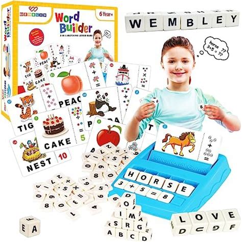 Wembley Educational Toys Spelling Brain Games for Kids Learning ...