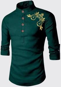 DIMMY Men Printed Straight Kurta - Buy DIMMY Men Printed Straight Kurta ...