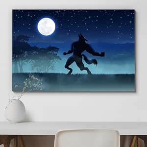 Pitaara Box Wirewolf with The Full Moon | Peel & Stick Vinyl Wall ...