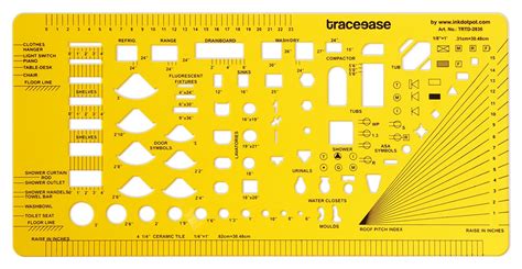 Traceease Architectural House Plan Stencil, Kitchen & Bath Furnishing ...