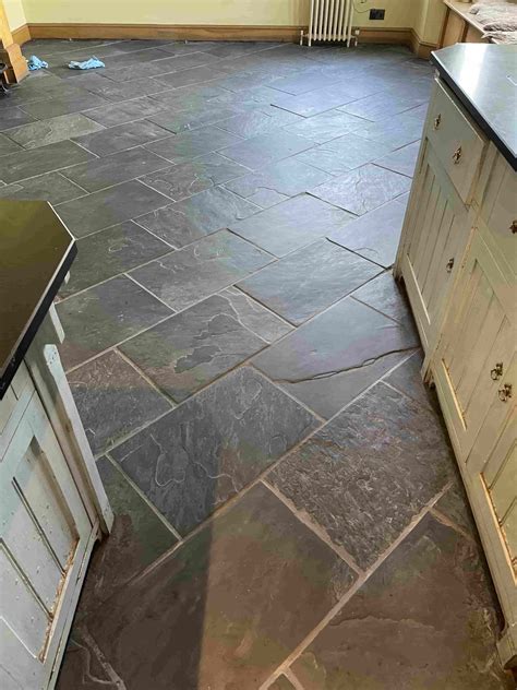 Reviving the Dark Colours on a Slate Floor with Tile Doctor X-Tra Seal ...