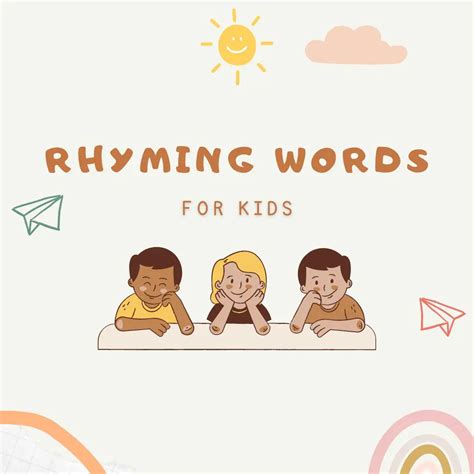 List of rhyming words for kids in English