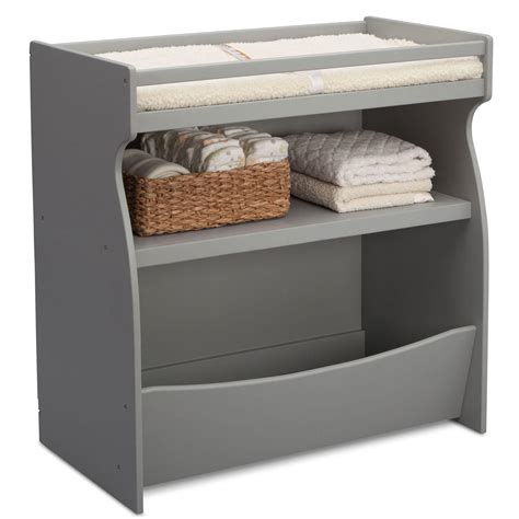 Delta Children 2-in-1 Changing Table and Storage Unit, Gray | BIGBIGMART