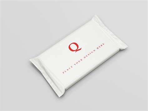 Mockup PSD Wrapped product mockup with red logo and text | 프리미엄 PSD 파일