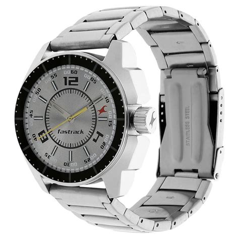 Buy Online Fastrack Quartz Analog Silver Dial Stainless Steel Strap ...