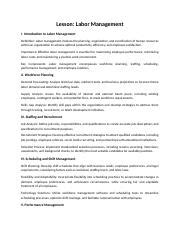 Labor and Management Tutorial 的图像结果