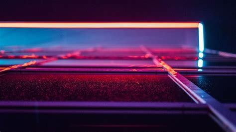 Download wallpaper 1366x768 neon, light, line, form, dark tablet ...