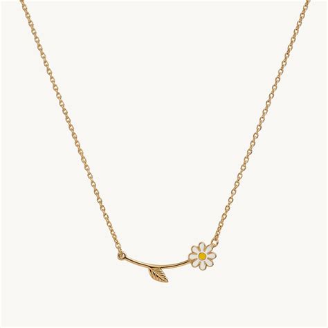 Delicate Daisy Curve Necklace – PALMONAS