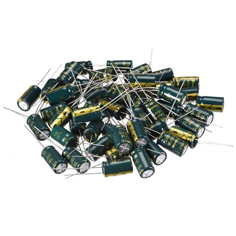 uxcell Aluminum Radial Electrolytic Capacitor Low ESR Green with 1000uF ...