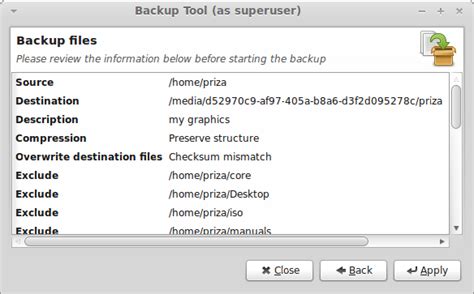 Linux Mint Backup Tool 的图像结果