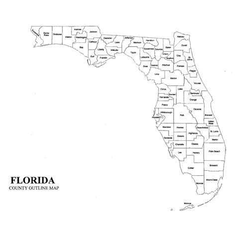 Florida County Map – Jigsaw-Genealogy