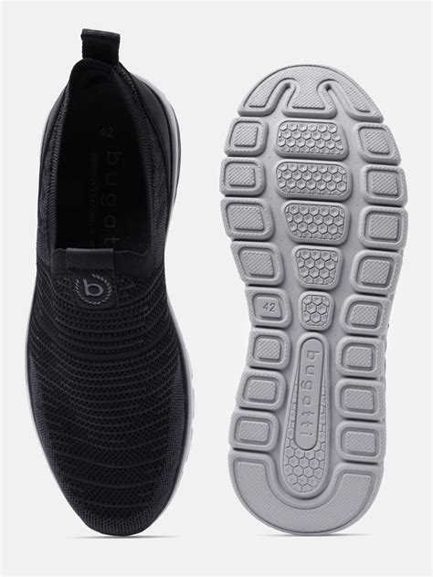 bugatti Yucatan Black Slip-On Sneakers – bugatti Shoes India