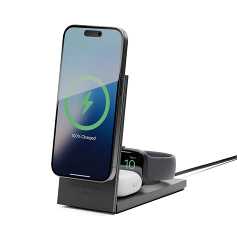 Native union Rise 3-in-1 Magnetic Wireless Charger The space-saving Qi