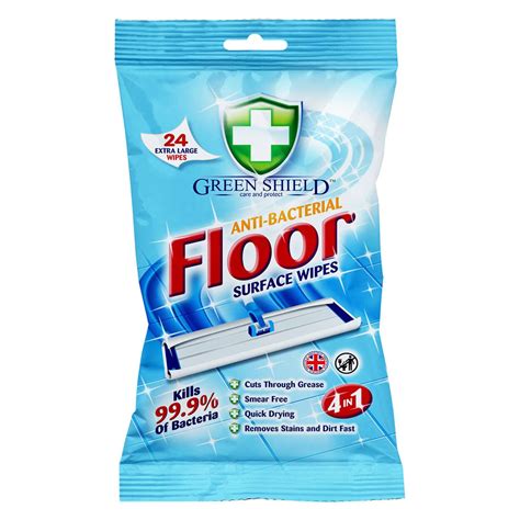 Wholesale Green Shield Antibacterial Floor Wipes 24 Pack Homeware Essentials