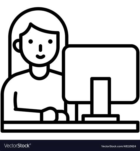 Icon of a Lady Using Computer 的图像结果