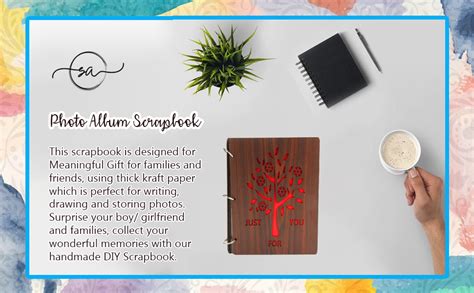 Sehaz Artworks Just For You Wooden Scrap Book Photo Album (30 cm x 21 ...