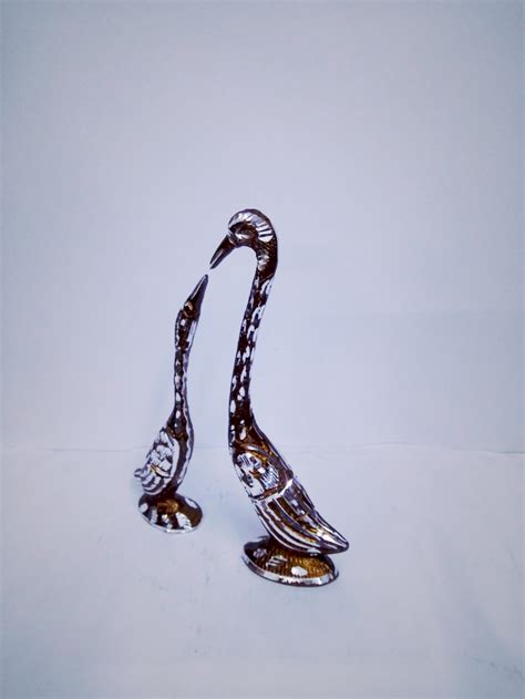 Buy genuine Brown and Silver Metal Crane Pair For Harmony, Love, Peace ...