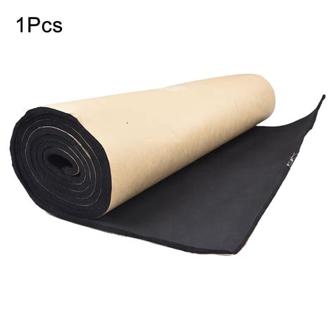 Car Floor Soundproofing Mat 79" x 20" Black Rubber 5mm Thick Heat ...