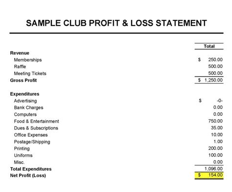 Image result for Free Club Financial Statement Excel