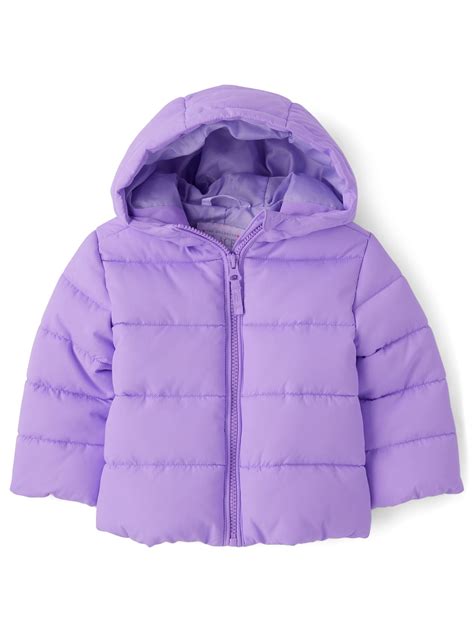 The Children's Place Baby Toddler Girls Winter Hooded Puffer Jacket ...