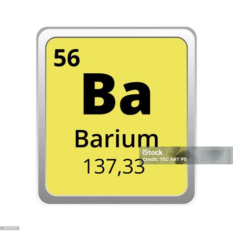 Periodic Table Element Barium Stock Illustration - Download Image Now ...