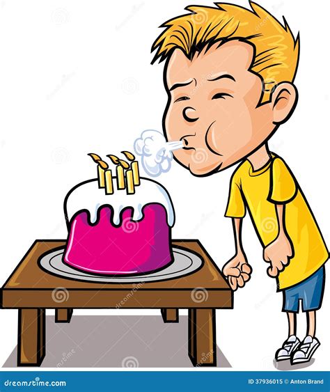 Blowing Out Birthday Candles Clipart