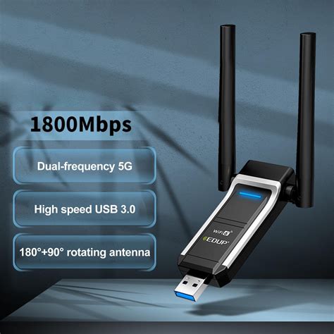 USB WiFi 6 Adapter AX1800 Mbps Dual Band USB 3.0 802.11AX for Laptop D ...