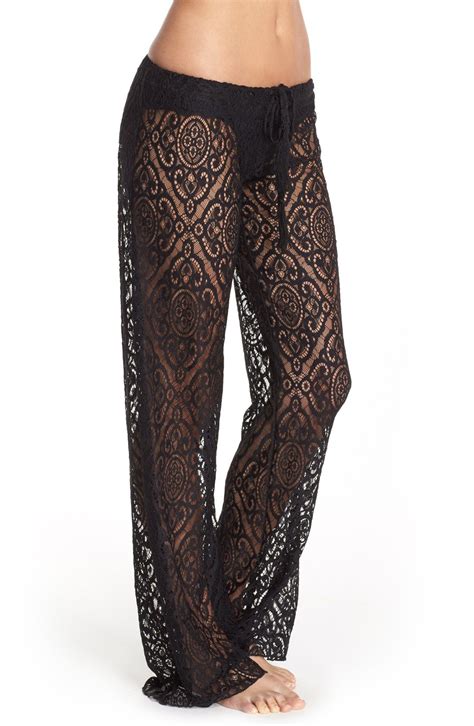 Becca 'Amore' Lace Swim Cover Up Pants | Nordstrom | Lace pants, Black ...