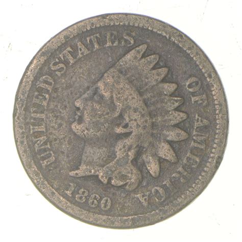 Civil War Era - 1860 Copper Nickel Indian Head Cent - Historic ...